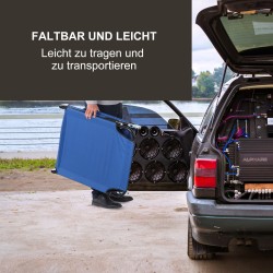 Aurinkovuode 5-asentoinen selkänoja 188 x 56 x 28 cm teräsrunko Oxford-kangas sininen