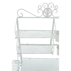 XL kasvihylly raudasta antiikkipatinalla 4 tasoa 3 koria