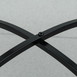 Pyöreä ulkopöytä Ø60 cm keramiikkamosaiikki ja metallirunko, monivärinen puutarha- ja parvekepöytä