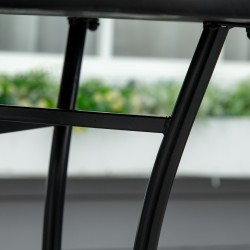 Pyöreä mosaiikkipuutarhapöytä 60 cm, keramiikka ja metalli, vihreä/beige/valkoinen