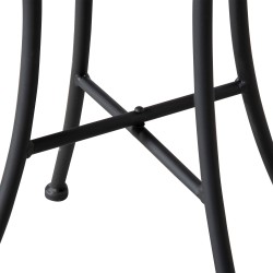 Pyöreä mosaiikkipintainen sivupöytä Ø35,5 cm, metalli ja keramiikka, sisä- ja ulkokäyttöön, keltaharmaa