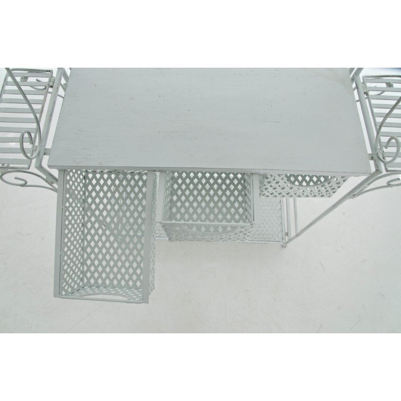 XL kasvihylly raudasta antiikkipatinalla 4 tasoa 3 koria