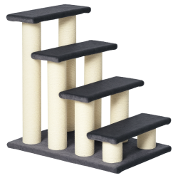 Lemmikkiportaat 4 tasoinen ramppi kissoille ja koirille 59 cm harmaa