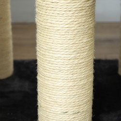 Lemmikkiportaat 4-tasoinen ramppi kissoille ja koirille 59 cm harmaa