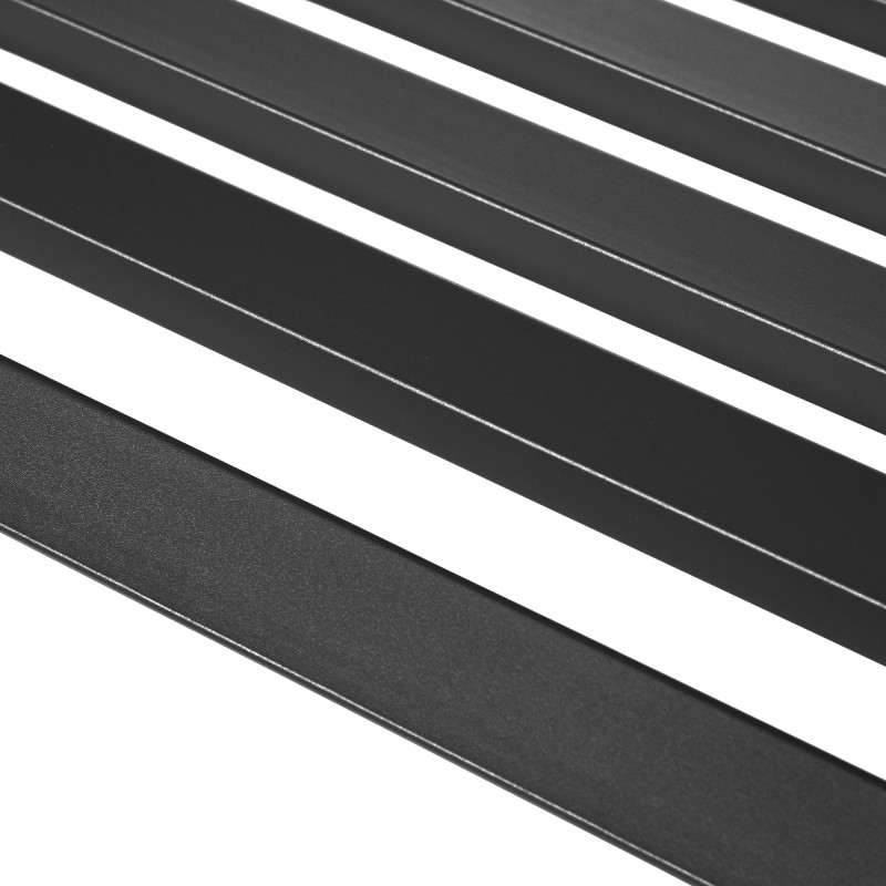 Kaksipaikkainen metallinen puutarhapenkki 240 kg musta 127 x 58 x 82 cm sisä- ja ulkokäyttöön