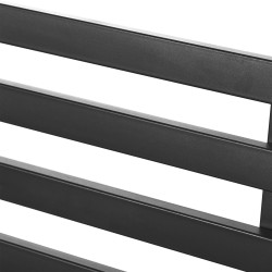 Kaksipaikkainen metallinen puutarhapenkki 240 kg musta 127 x 58 x 82 cm sisä- ja ulkokäyttöön