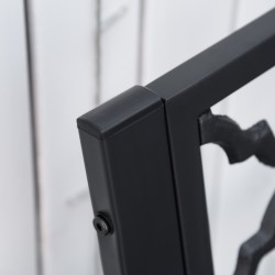 Kahden hengen puutarhapenkki metalli ja valurauta musta 128 x 58,5 x 89 cm, max 240 kg