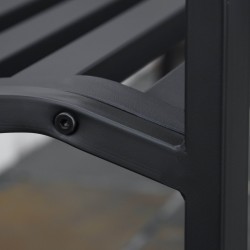 Kahden hengen puutarhapenkki metalli ja valurauta musta 128 x 58,5 x 89 cm, max 240 kg