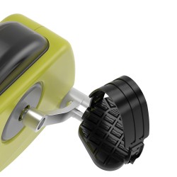 Kokoontaitettava magneettinen kuntopyörä LCD-näytöllä, 8 vastustasoa, selkänojalla, keltainen-valkoinen