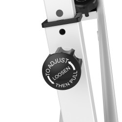 Taittuva kuntopyörä 8-portaisella magneettivastuksella, säädettävä istuin ja selkänoja, teräs, musta/harmaa