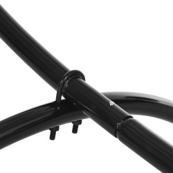 Riippumaton teline teräksestä 300 x 90 x 100 cm, kantavuus 120 kg, musta, ulko- ja sisäkäyttöön