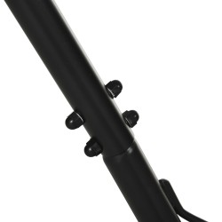 Riippumatonteline ulko- ja sisäkäyttöön, säädettävä metalli 313–388 x 109 x 116 cm, musta, 120 kg