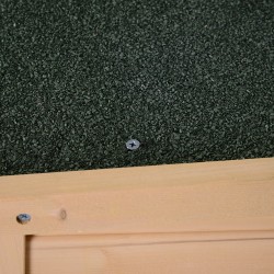 Säänkestävä puinen puutarhakaappi hyllyillä 75 x 56 x 115 cm luonnonpuu