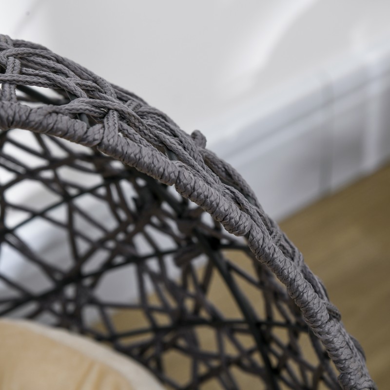 Kissanpeti / kissankori tyynyllä, 2-osainen, 50 x 50 x 60 cm, cremevalkoinen / antrasiitti