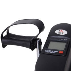 Mini kuntopyörä käsille ja jaloille, säädettävä vastus, LCD-näyttö, senioreille, kotiin ja toimistoon, musta 35 x 40 x 31 cm