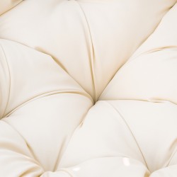 Papasan-nojatuoli sisä- ja ulkokäyttöön, polyrottinki ja metallirunko, 87 x 97 x 86 cm, beige