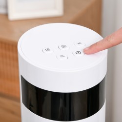 Tornituuletin makuuhuoneeseen, 50 W, 3 nopeutta, 12 h ajastin, kaukosäädin, 85° oskillointi, valkoinen