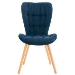 Tyylikäs samettinen ruokailutuolisarja 4 kpl puisella rungolla