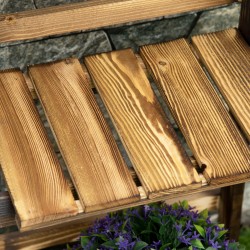 Kolmitasoinen taitettava kukkateline sisä- ja ulkokäyttöön, kuusipuuta, 93 cm, tummanruskea