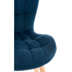 Tyylikäs samettinen ruokailutuolisarja 4 kpl puisella rungolla