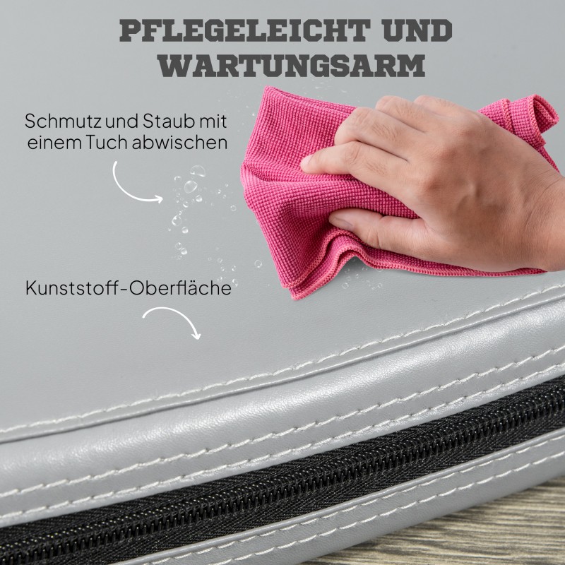 Tankotanssimatto, pyöreä 150 cm, 5 cm paksu, taittuva ja vettähylkivä, vaaleanharmaa