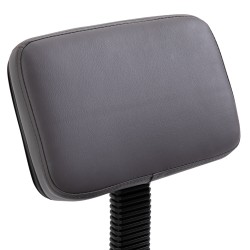 Työtuoli selkänojalla, säädettävä 43–55 cm, keinonahka, Ø35 cm, harmaa