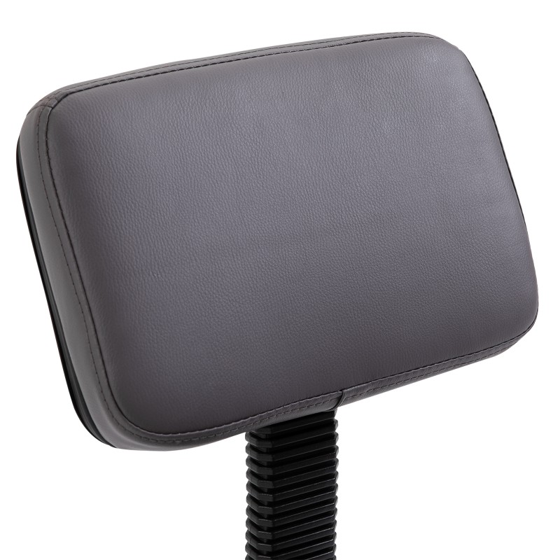 Työtuoli selkänojalla, säädettävä 43–55 cm, keinonahka, Ø35 cm, harmaa