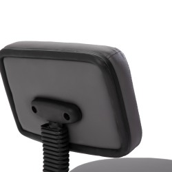 Työtuoli selkänojalla, säädettävä 43–55 cm, keinonahka, Ø35 cm, harmaa