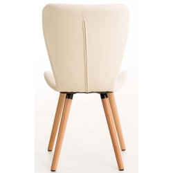 Elda tyylikäs ruokailutuolisarja 4 kpl, keinonahka ja puu