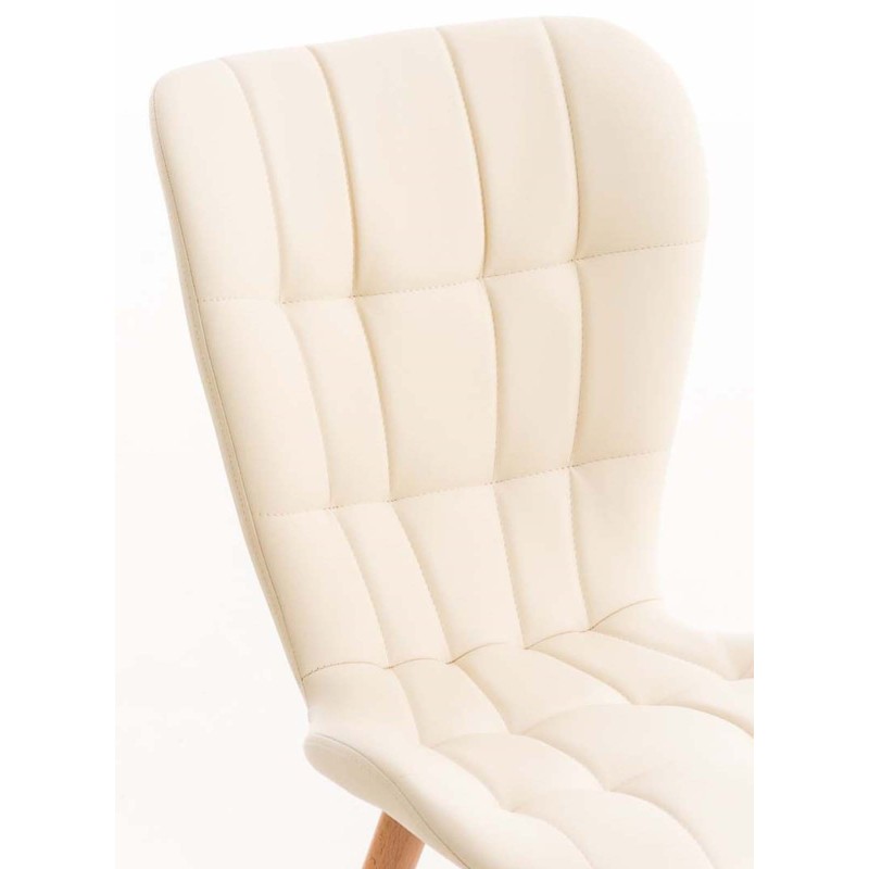 Elda tyylikäs ruokailutuolisarja 4 kpl, keinonahka ja puu