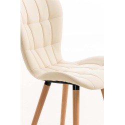 Elda tyylikäs ruokailutuolisarja 4 kpl, keinonahka ja puu