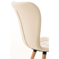 Elda tyylikäs ruokailutuolisarja 4 kpl, keinonahka ja puu