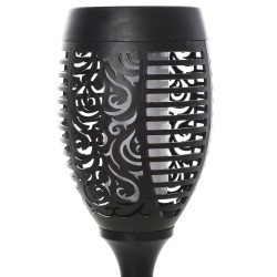 Aurinkokäyttöinen puutarhavalo maapiikillä 4 kpl, lämmin valkoinen LED, IP44, musta muovi