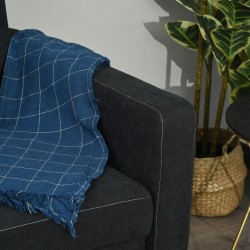 2-istuttava vuodesohva säädettävällä selkänojalla, samettimainen kangas, 155 cm, musta