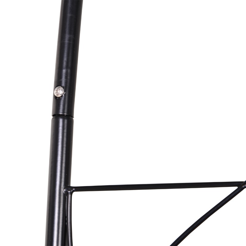 Metallinen köynnöskaari puutarhaan, säänkestävä, 114 x 30 x 230 cm, musta