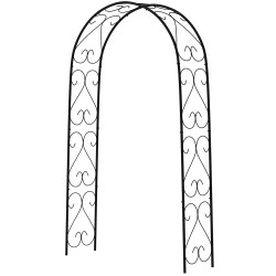 Metallinen köynnöskaari puutarhaan 125 x 37 x 230 cm musta