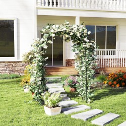 Metallinen köynnöskaari puutarhaan 125 x 37 x 230 cm musta