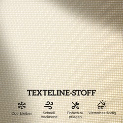 Kaksipaikkainen metallinen puutarhakeinu, 120 x 70 x 85 cm, kantavuus 200 kg, musta–beige