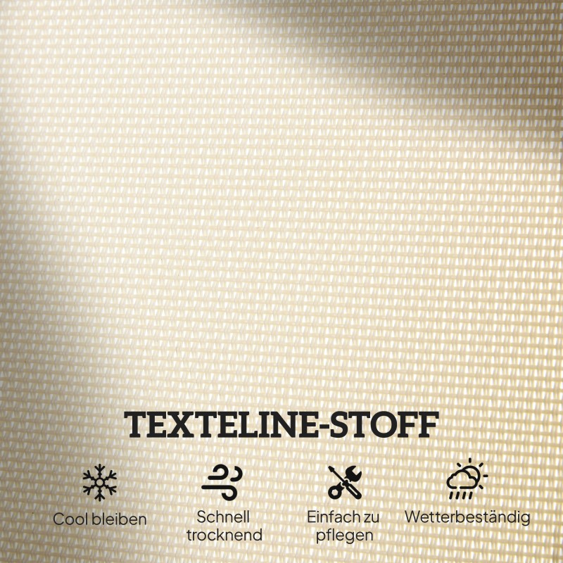 Kaksipaikkainen metallinen puutarhakeinu, 120 x 70 x 85 cm, kantavuus 200 kg, musta–beige