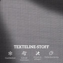 Kaksipaikkainen metallinen puutarhakeinu / puutarhapenkki 120 x 70 x 85 cm, kantavuus 200 kg, harmaa