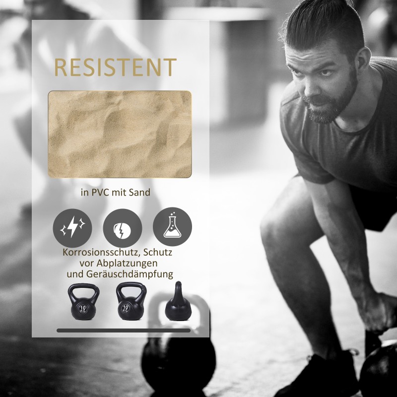 Kahvakuula aloittelijoille 8 kg hiekkatäytteinen muovi musta