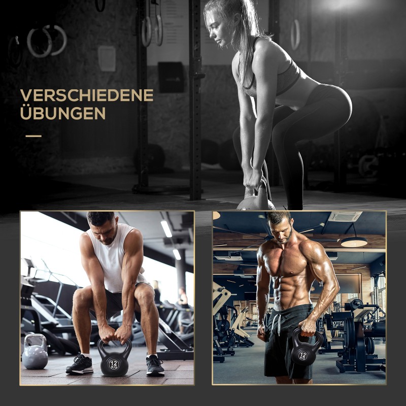 Kahvakuula aloittelijoille 12 kg hiekkatäytteinen muovi musta