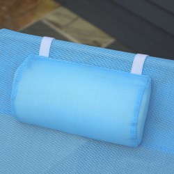 Kokoontaitettava aurinkotuoli ulkokäyttöön, teräsrunko, 5-asentoinen selkänoja, kantavuus 120 kg, sininen