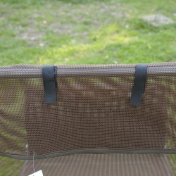 Taitettava aurinkotuoli puutarhaan, säädettävä 5-asentoinen lepotuoli niskatyynyllä, ruskea