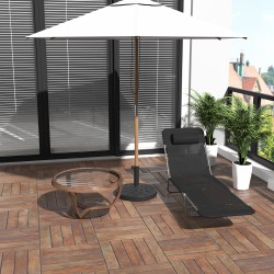 Taitettava puutarhatuoli lepotuoli teräsrunko verkkokangas max 120 kg musta