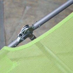 Taitettava aurinkotuoli puutarhaan teräsrunko 182x56 cm max 120 kg vihreä