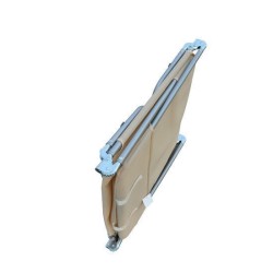 Aurinkotuoli ulkokäyttöön, kokoontaitettava, säädettävä selkänoja, teräsrunko, max 120 kg, creme