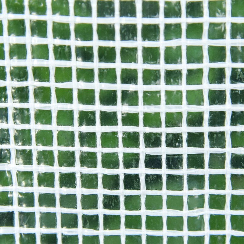 Kasvitunneli parvekkeelle ja puutarhaan, teräsrunko ja PE-verkkokangas, 270 x 90 x 90 cm, valkoinen