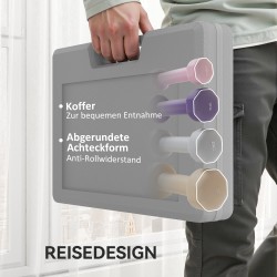 Käsipainosetti kotitreeniin 4 paria 0,5–2 kg valurauta muovipinnoite kantosalkulla