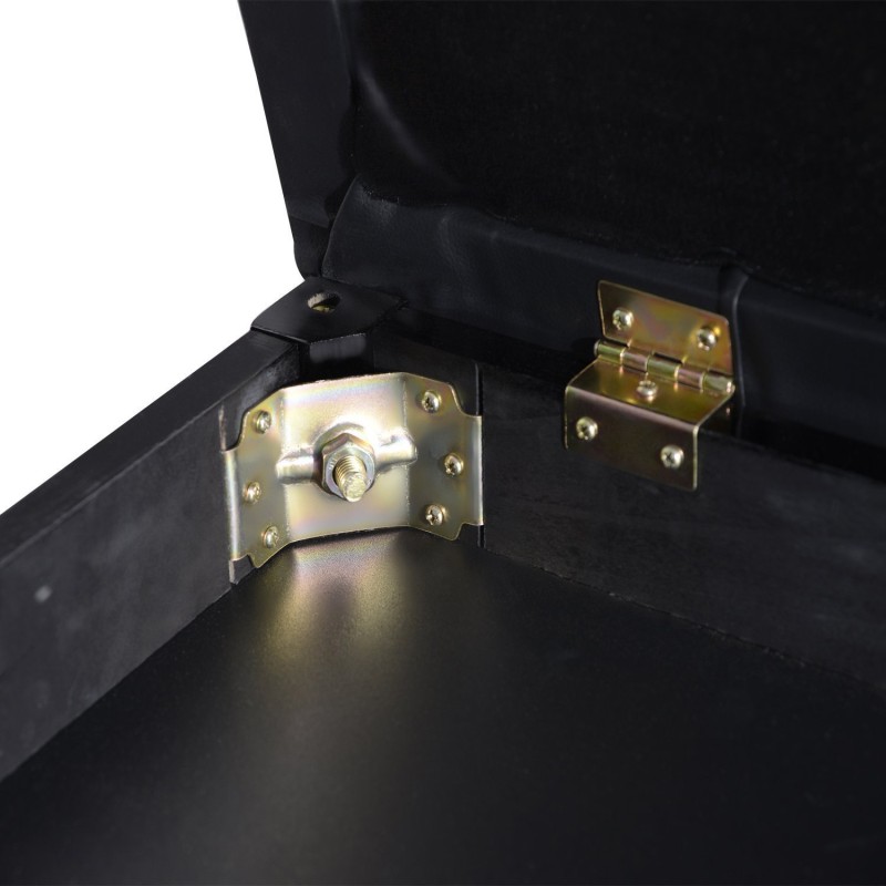 Pianopenkki säilytystilalla, massiivipuuta ja keinonahkaa, 76 x 36 x 50 cm, musta